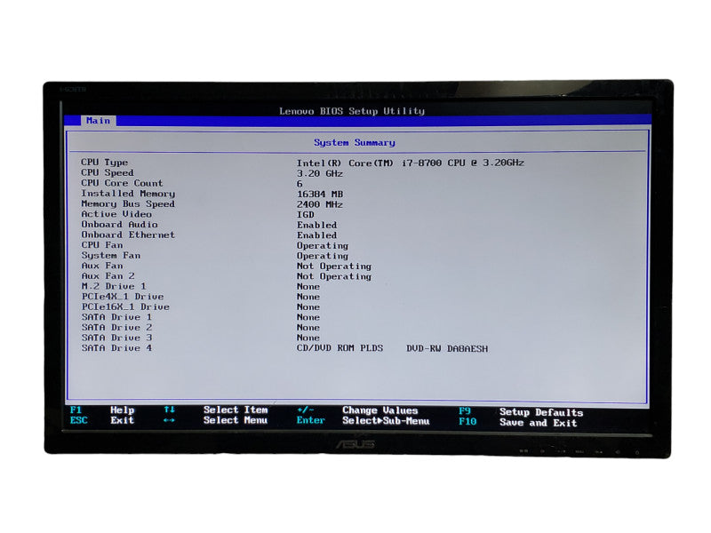 Lenovo ThinkStation P330 Mini Tower Intel i7 - 8700 CPU @ 3.20GHz 16GB DDR4