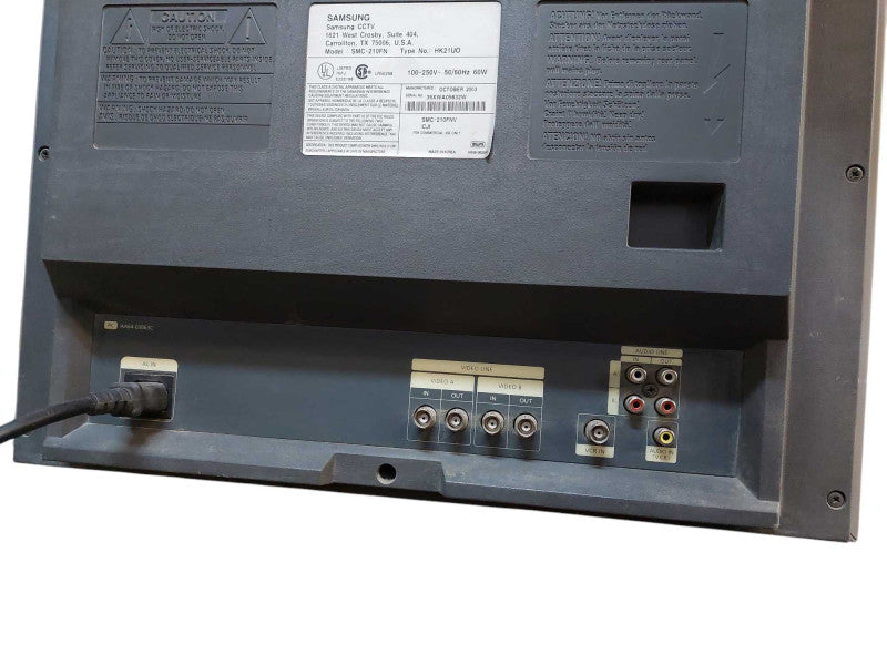 Samsung CCTV 21" CRT Flat Screen Security Monitor Model: SMC-210FN =