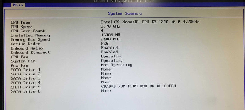 Lenovo ThinkStation P320, Xeon E5-1240v6 3.7GHz, 16GB RAM, Quadro K2200 GPU _