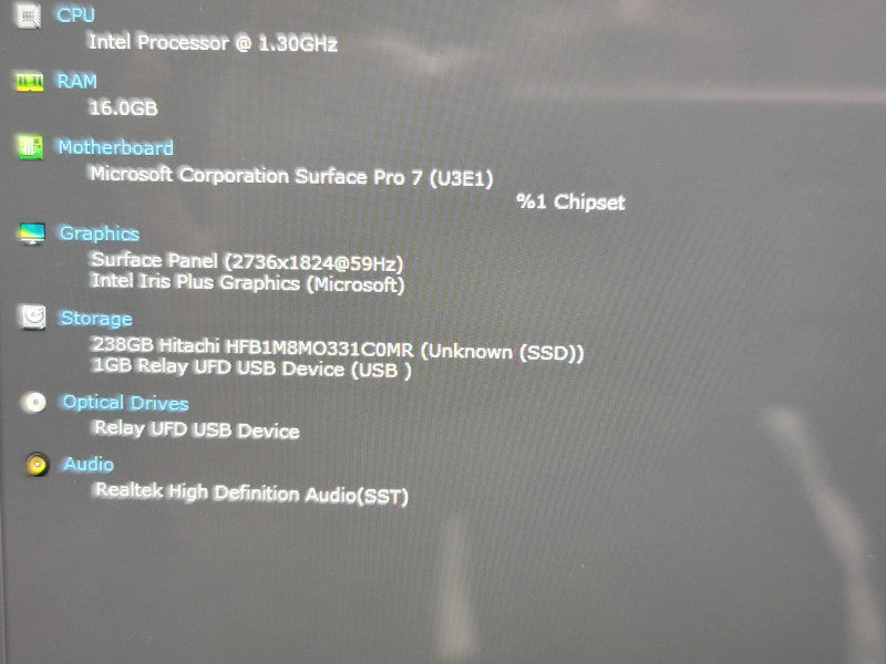 Microsoft Surface Pro 7 1866| i7-1065G7|16GB RAM| 256GB SSD FOR PARTS/REPAIR  β BudLap