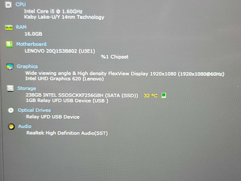Lenovo ThinkPad X390| i5-8265U| 16GB RAM| 256GB SSD  β BudLap