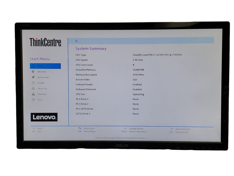 Lenovo ThinkCentre M90Q USFF Desktop Core i7-10700@2.90GHz,16GB RAM (READ) Q