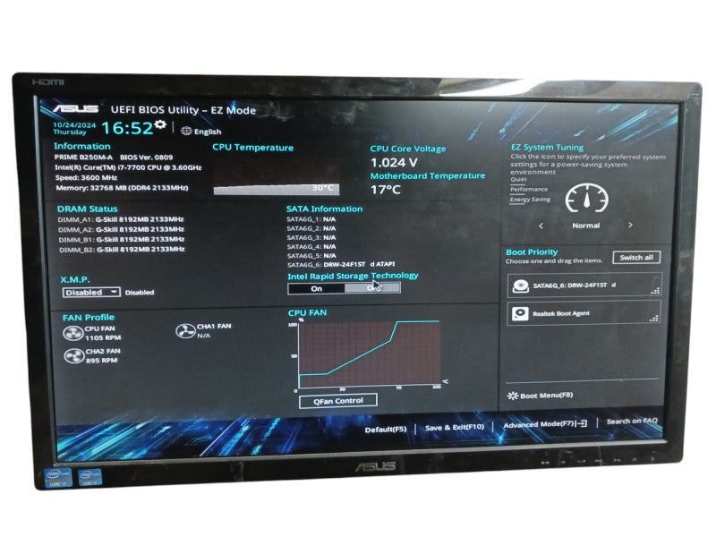 Corsair i7-7700 Asus PRIME B250M-A 32GB DDR4 GTX 1060 Gaming Desktop