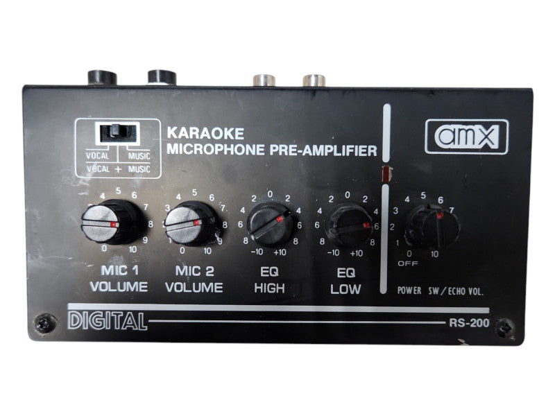 AMX Pre-Amplifier For Karaoke Microphones RS-200, READ