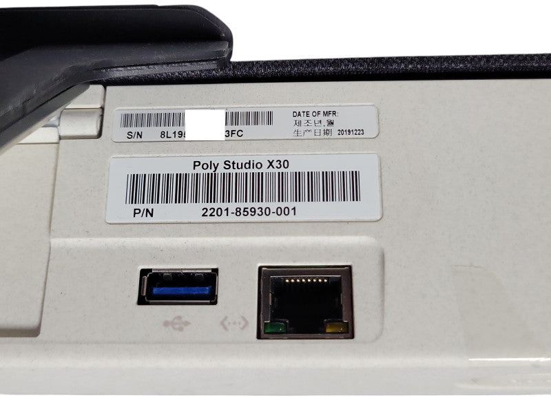 Polycom Poly Studio X30 Video Bar 2201-85930-001 No AC Adapter _