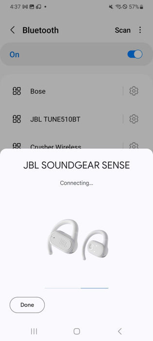 JBL Soundgear Sense Wireless Open Ear Bluetooth Headphones _