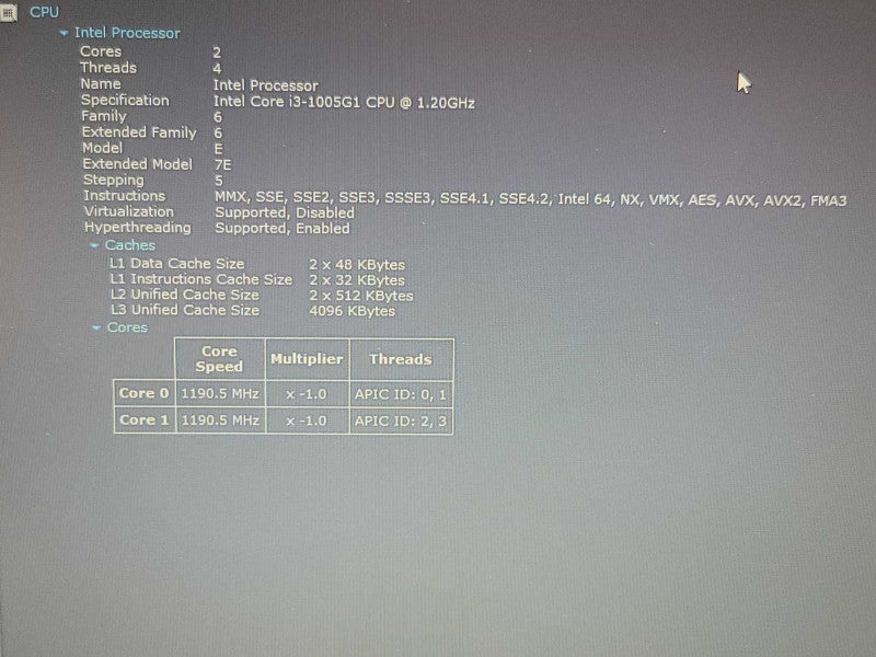 Lenovo ideaPad 3 15IIL05| i3-1005G1| 8GB DDR4| 256GB SSD NO AC ADAPTER  β BudLap