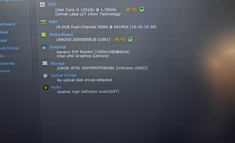 Lenovo ThinkPad T14 | Intel Core i5-10310U @1.70GHz, 16GB DDR4, 256GB NVMe    Lap200