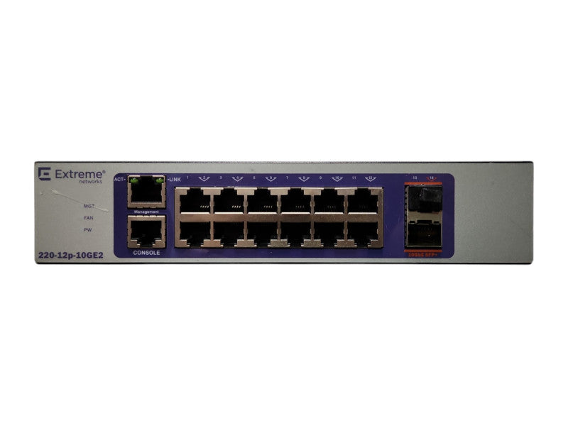 Extreme Networks ExtremeSwitching 220 12-port Switch, 220-12p-10GE2