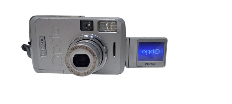 Pentax Digital Camera Optio 33LF 3.2MP Silver Flip Screen — retail.era