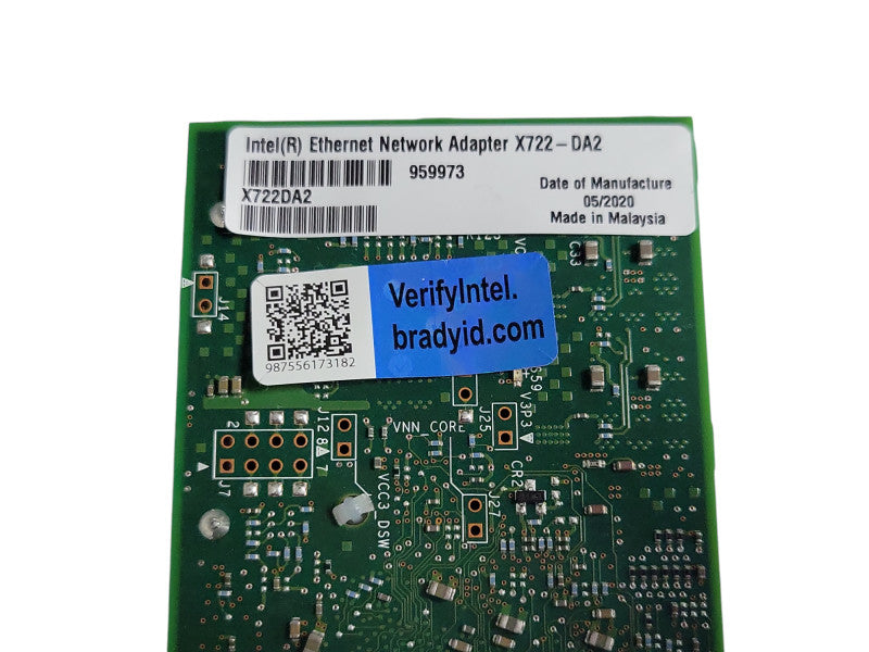 Intel X722-DA2 2-Port 10Gb/s PCIe 3.0 x8 Ethernet Network Adapter, FH Bracket _