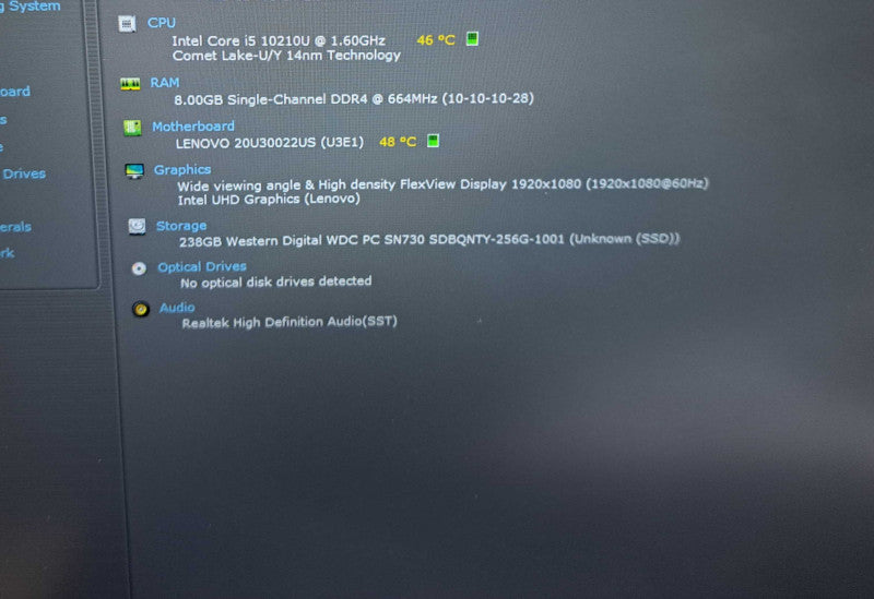 Lenovo ThinkPad L15 | i5-10210U @1.60GHz, 8GB DDR4, 256GB NVMe, WiFi 6  Lap200