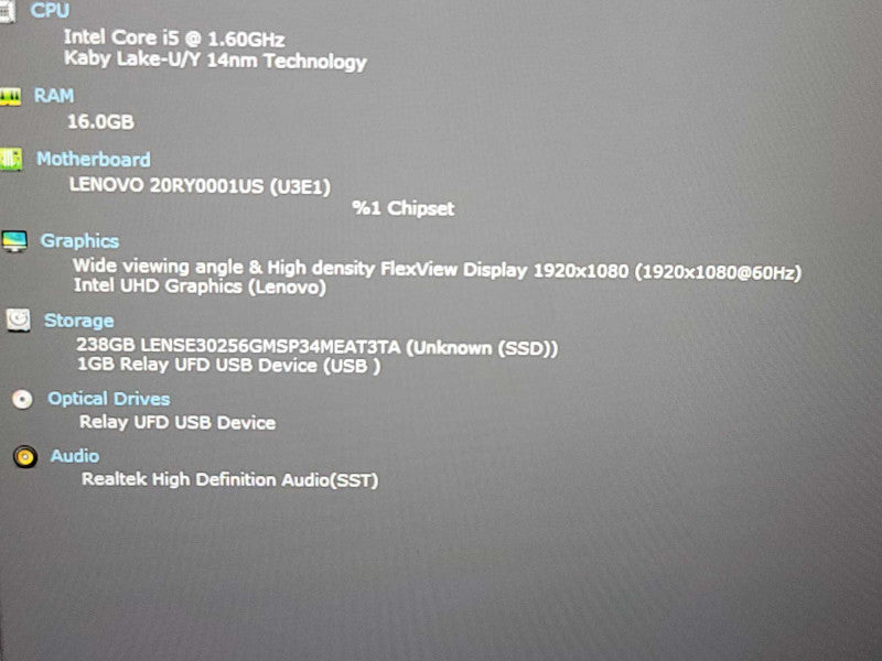 Lenovo ThinkPad T490| i5-10210U| 16GB DDR4| 256GB SSD  β Lap200