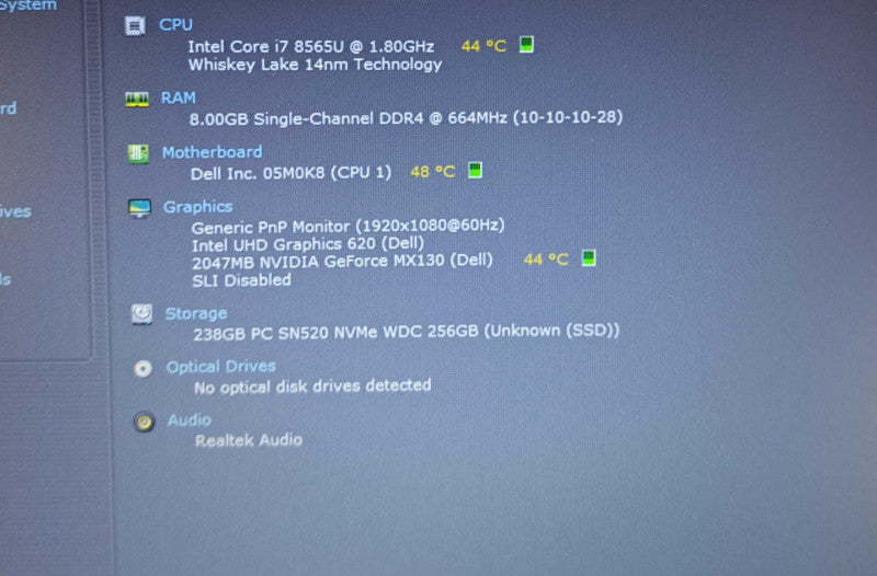 Dell Latitude 3500 | i7-8565U@1.80GHz, 8GB RAM, GeForce MX130, 256GB NVMe  Lap200