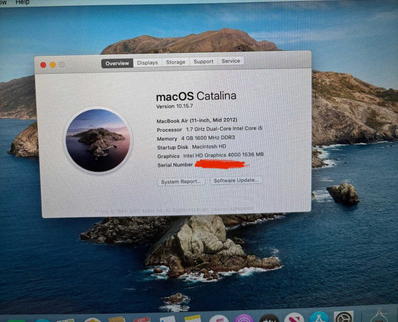 Apple MacBook Air 11" Mid-2012 i5-3317U@1.7GHz 4GB RAM 128GB SSD