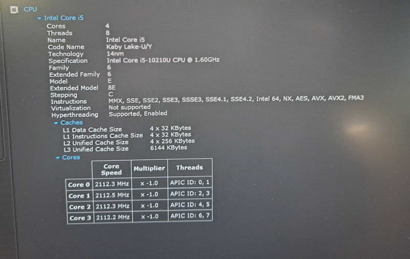 Dell Latitude 5410 | i5-10210U @1.60GHz, 16GB DDR4, 256GB NVMe  Lap200