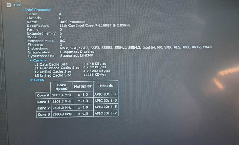 Acer Aspire 5 | i7-1165G7 @2.80GHz, 16GB DDR4, 256GB NVMe  Lap200