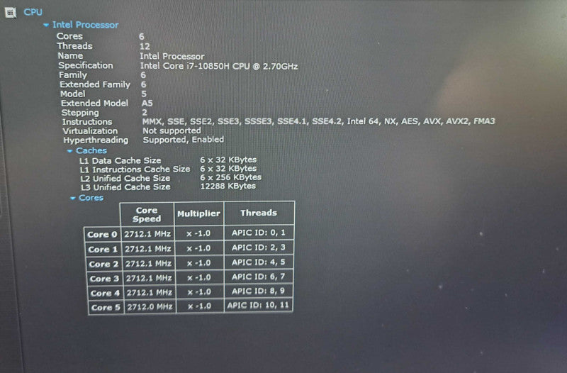 Dell Latitude 5411 i7-10850H @2.70GHz, 16GB DDR4, MX250 GPU, 256GB SSD *READ*  Lap200