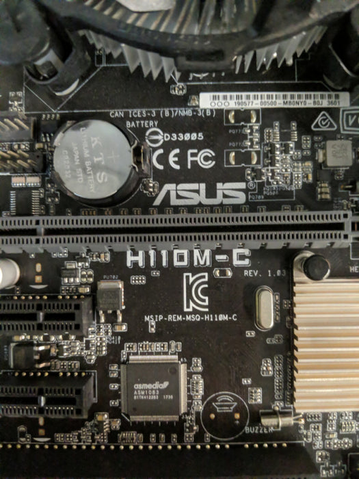 ASUS H110M-C Motherboard | Intel Pentium G4560 @ 3.50GHz | 4GB DDR4 | w/ I/O
