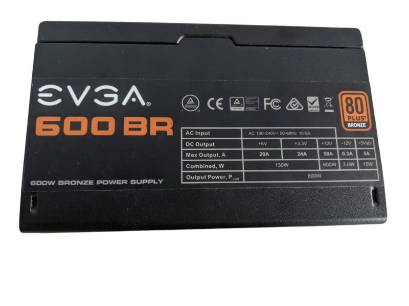 EVGA 600 BR | 80 Plus Bronze | 600W Non-Modular Desktop Power Supply