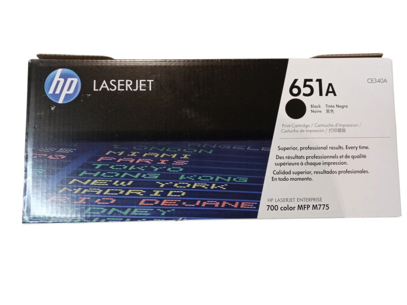 HP 651A CE340A Black Original LaserJet Toner Cartridge - Open Box