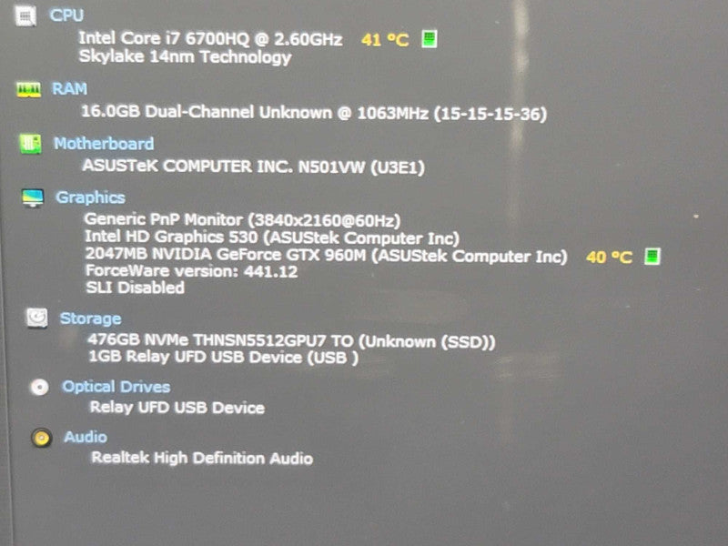ASUS ZenBook Pro UX501V| i7-6700HQ| 16GB DDR4| GTX 960M | 512GB SSD READ β BudLap