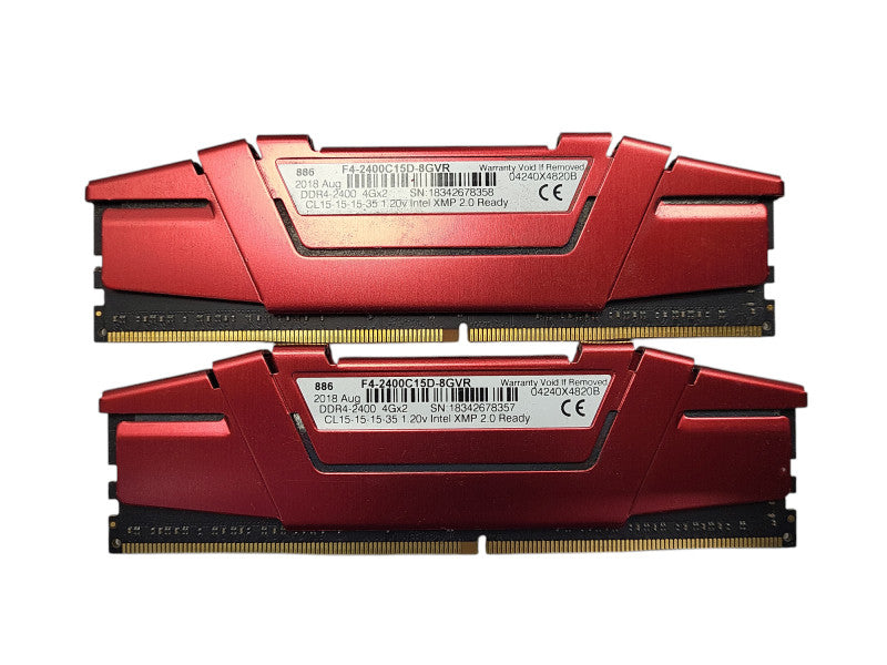 G.Skill Ripjaws V 8GB (4GBx2) 2400MHz DDR4 RAM (F4-2400C15D-8GVR) $