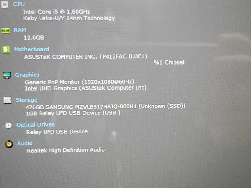 Asus Vivo Book Flip TP412F| i5-10210U| 12GB RAM| 512GB SSD  Qβ Lap200