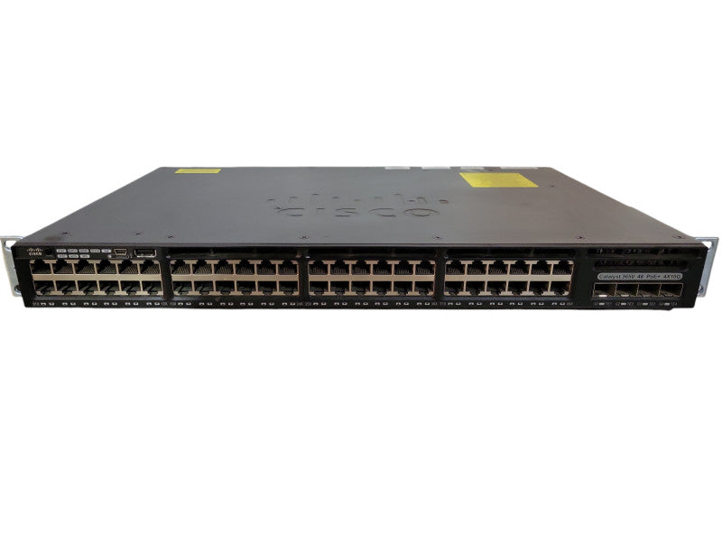 Cisco WS-C3650-48FQM-S V02 48-Port Gigabit PoE w/ 4x 10G SFP Network Switch !