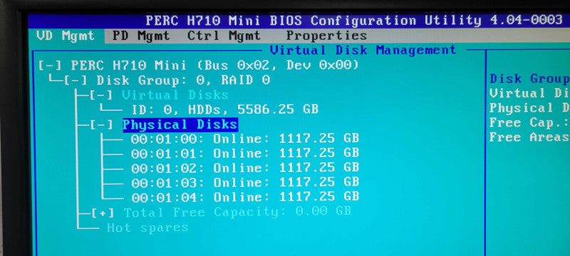 Dell PE R720, 2x Xeon E5-2690v2 3.0GHz, 96GB RAM, 5x 1.2TB, 2x PSU, H710 Mini _