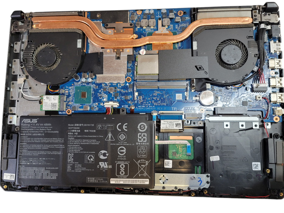 Asus TUF Gaming FX504G i7-8750H 8GB RAM GTX 1050 Ti FOR PARTS/REPAIR β Lap200