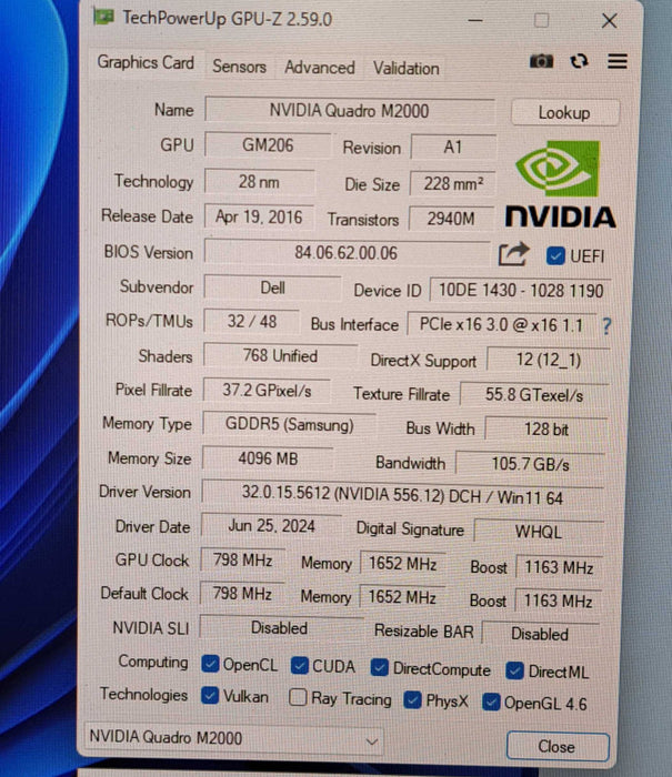 NVIDIA Quadro M2000 | 4GB GDDR5 PCIe Graphics Card | 4x Display Port