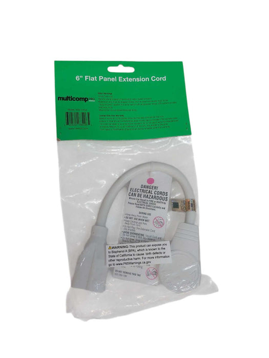 6"- 360Degree Plug- Flat Panel Extension Cord Model: 28-11104  14Guage  Q=