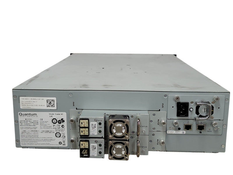 Quantum Scalar i40 Tape Library with 2x LTO-6 FC HH Drives, READ _