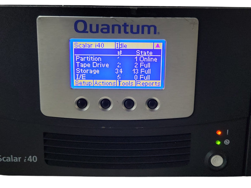 Quantum Scalar i40 Tape Library with 2x LTO-6 FC HH Drives, READ _