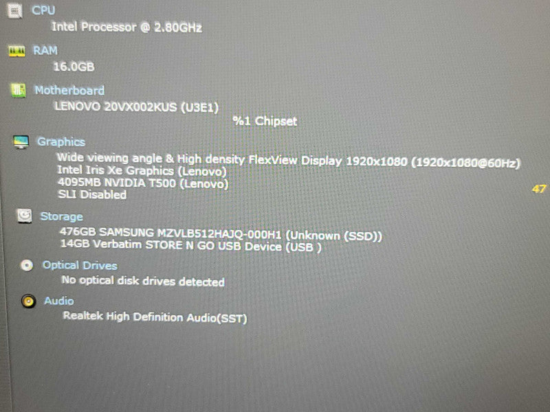 Lenovo ThinkPad P14s Gen 2 | i7-1165G7| 16GB DDR4| T500| 512GB SSD READ β Lap200