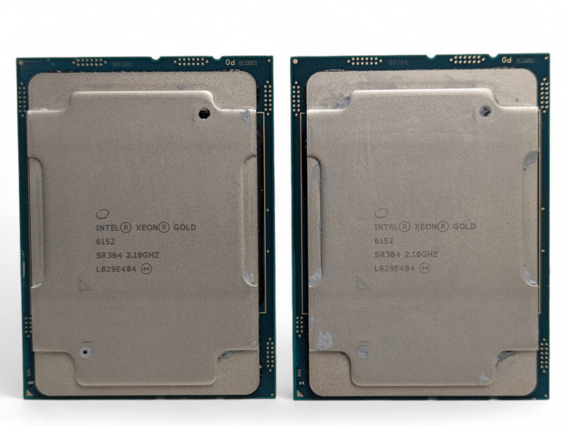 Pair of 2x Intel Scalable 22 Core Xeon Gold 6152 @ 2.10Ghz SR3B4 CPU -