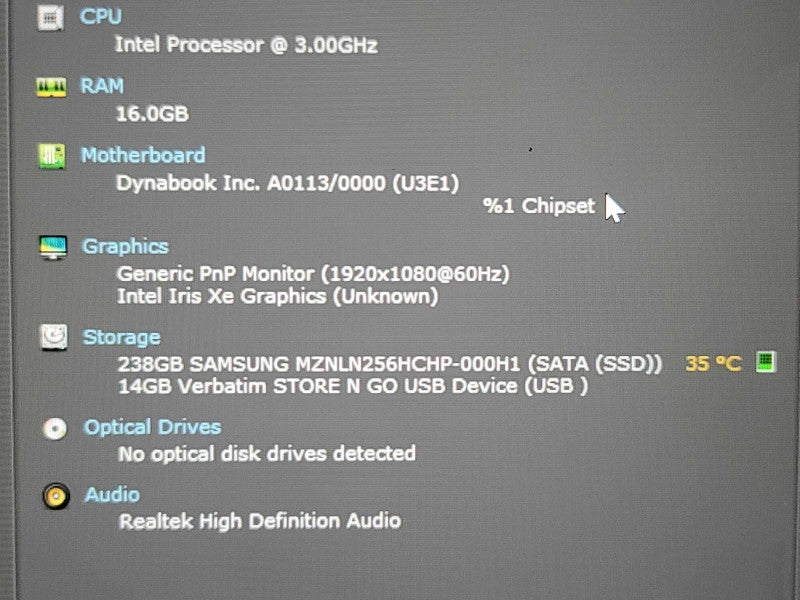 Toshiba DynaBook Tecra A40-J| i7-1185G7| 16GB DDR4| 256GB SSD READ Qβ Lap200