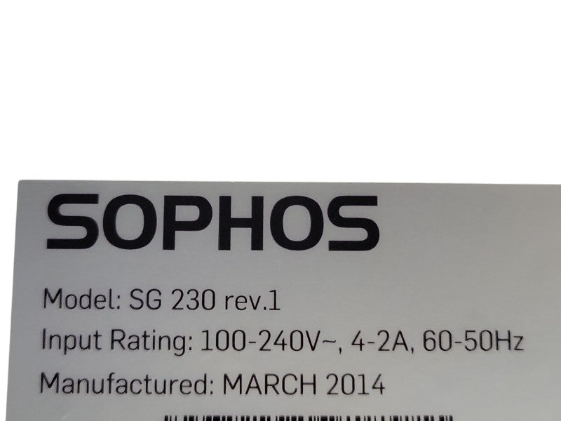 Sophos SG 230 REV.1 Firewall Security Appliance, READ _