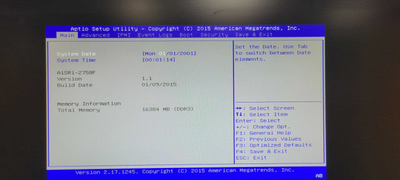 Supermicro A1SRi-2758F 1U Server, Intel Atom CPU, 16GB DDR3 RAM, No HDD _