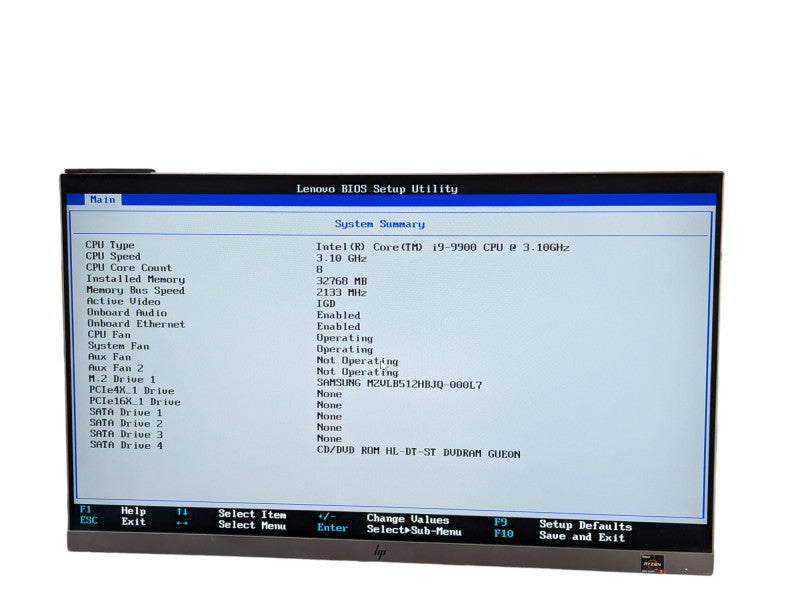 Lenovo ThinkStation P330 Intel Core i9-9900 @ 3.10Ghz 32GB RAM & 256GB NVMe -