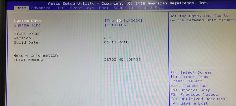 Supermicro A1SRi-2758F 1U Server, Intel Atom C2758 , 32GB DDR3 RAM, No HDD _