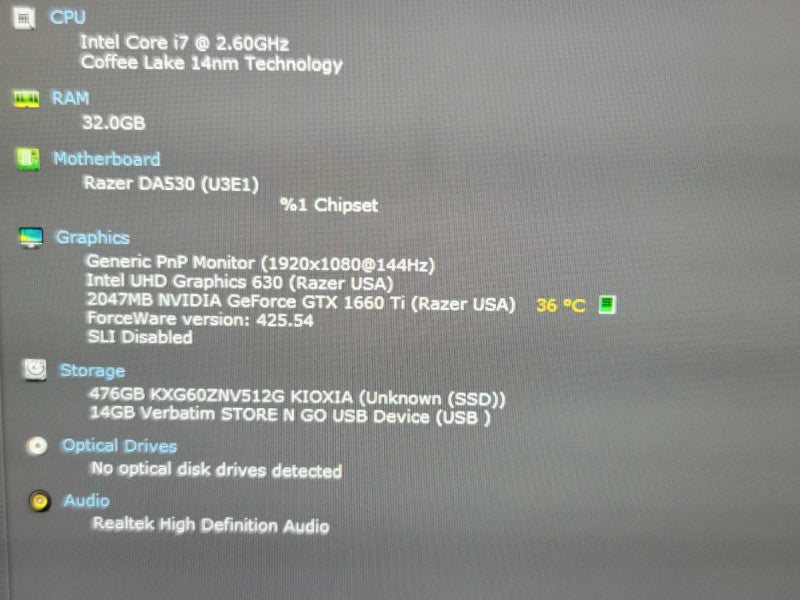 Razer Blade 15| i7-9750H| 32GB DDR4| GTX 1660 Ti| 512GB M.2 READ  β Lap200