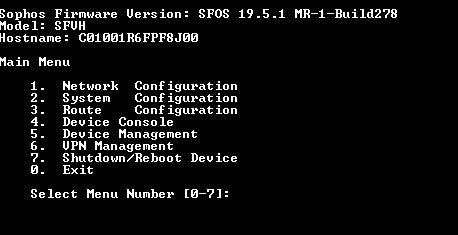 Sophos XG 125 Rev 3 Network Security Firewall, Factory Reset