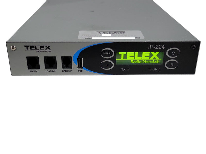 TELEX IP-224 Dual IP Remote Adapter Panel  Q_