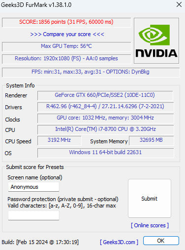 GIGABYTE GeForce GTX 660 Windforce GDDR5 2GB-TESTED