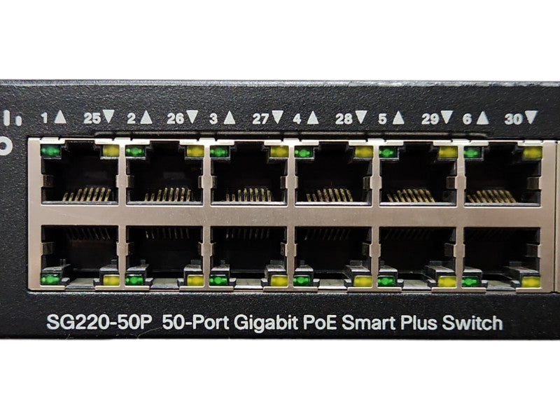 Cisco SG220-50P 50-Port Gigabit PoE Stackable Managed Ethernet Switch