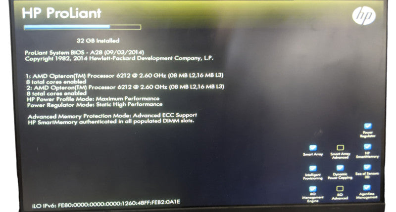 HP ProLiant DL385p Gen8 | AMD Opteron 6212 | 32GB DDR3 | No HDD | P420i