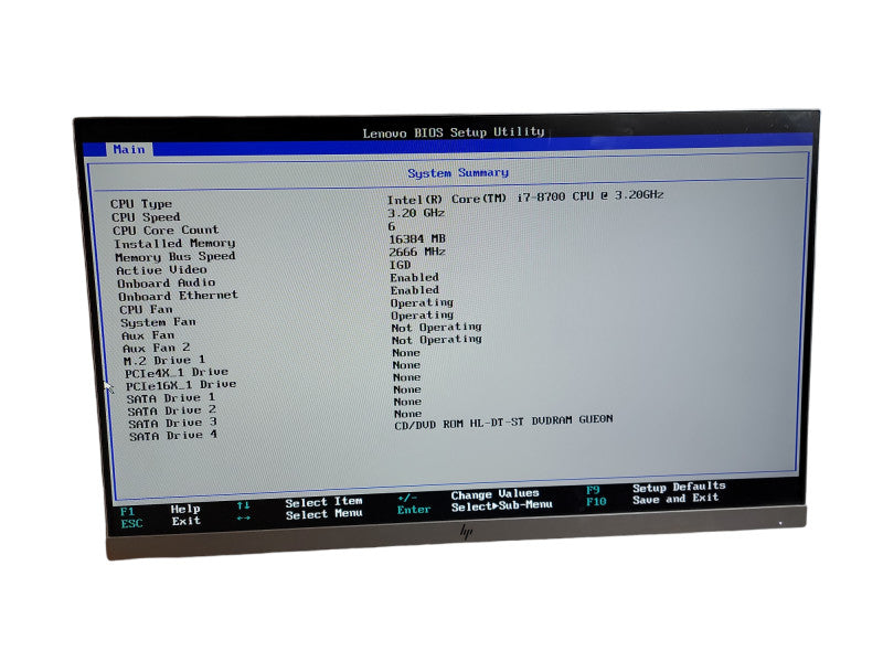 Lenovo ThinkStation P330 MT i7 - 8700 CPU @ 3.20GHz 16GB DDR4 Ram  θ