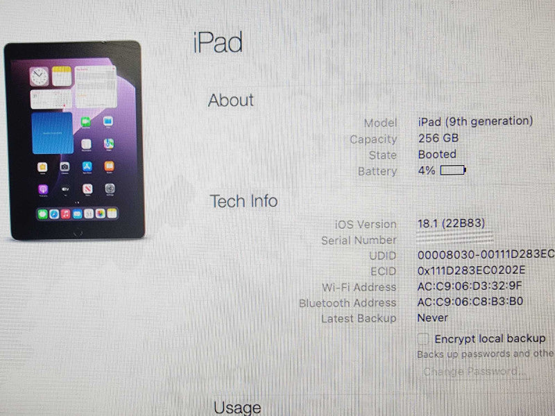Apple iPad 9th Gen - 256GB - Space Gray (